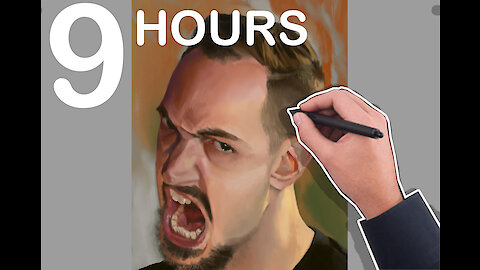 Realistic 'angry face' photoshop painting time lapse will blow your mind