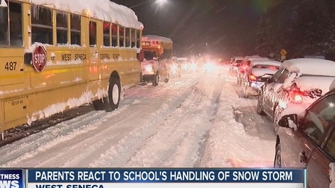 Students stuck at West Seneca school due to storm