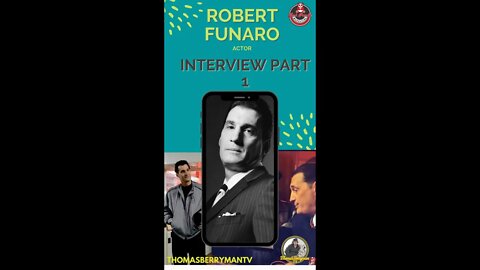 Robert Funaro Interview Part 1: Meeting #jamesgandolfini #acting #family