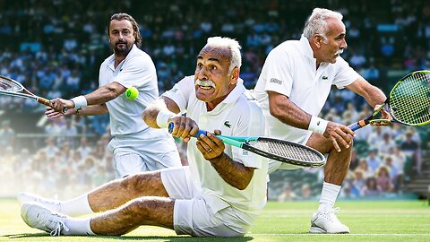 The Least Serious Tennis Match at Wimbledon 🤣 Invitation Doubles feat. Mansour