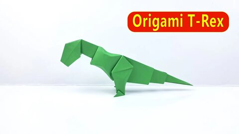 How to Make Origami T-Rex Dinosaur - DIY Easy Paper Crafts