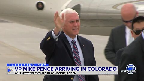 Vice President Mike Pence arrives in Colorado for fundraisers for Gardner, Trump