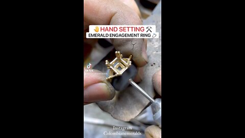 Hand made 2.06 carat Clean clarity transparent Emerald cut and trillion diamond engagement ring 14K