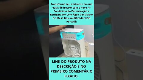 Ar Condicionado Refrigerador Com Água Ventilador De Mesa Desumidificador USB Portatil.#shorts