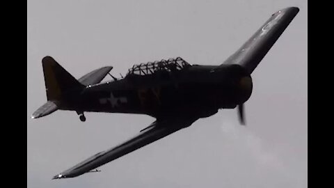 AT-6A Texan N13FY Demonstration With Low Flyby