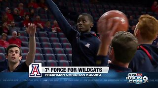 Christian Koloko earning playing time for Arizona