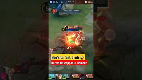 Karrie Unstoppable Moment #karrie #razimaruyama #unstoppable #mobilelegend #mobilegame