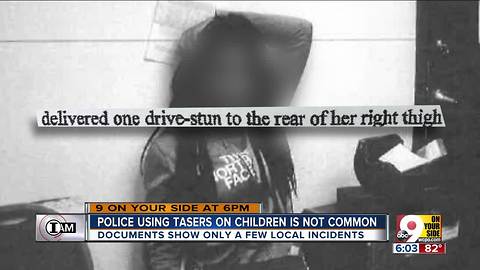 How often do our officers use Tasers on children?