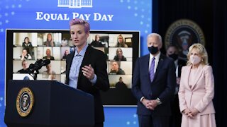 U.S. Women's Soccer Team Visits White House On Equal Pay Day