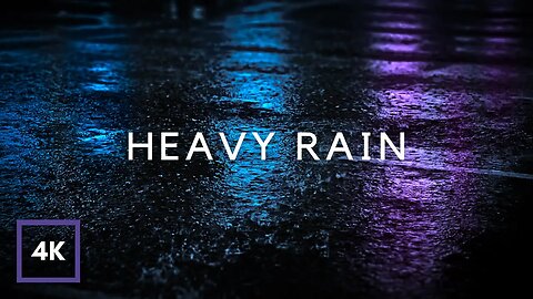 HEAVY RAIN at Night to Sleep Well and Beat Insomnia | Study, Relax, Reduce Stress with Rain Sounds