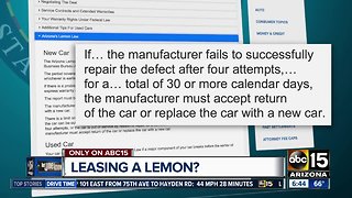 Leasing a car? The lemon law may not protect you!