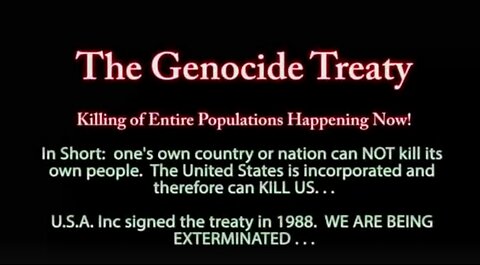 'UNITED STATES' & 'UNITED NATIONS' "GLOBAL PACT FOR DEPOPULATION" GOVERNMENTS ARE SLOW KILLING YOU