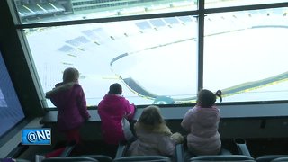 Kids tour Lambeau Field