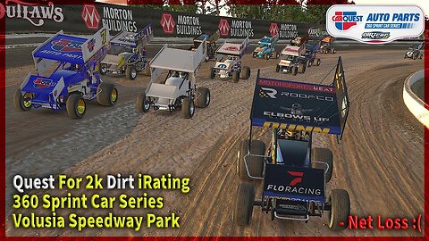 Quest for 2k iRating in the Official 360 Sprint Car Division - Volusia Speedway - iRacing Dirt