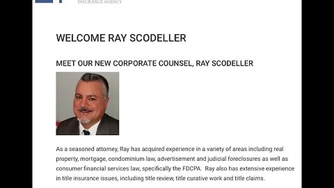 Attorney, Raymond Scodeller - Part 1 - The Counterfeit MERS mortgage records of Raymond Scodeller.