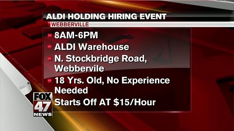 ALDI holding hiring event Monday