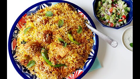 Indian Chicken Biryani recipe | Hydrabadi Biryani