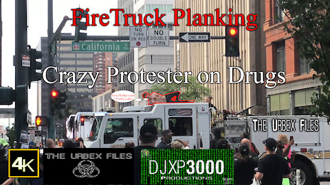 T.U.F. Live From Denver : Fire Truck Planking Crazy Protester on Drugs