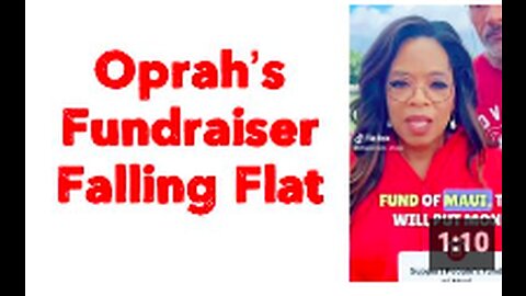 Oprah’s Fundraiser Falling Flat