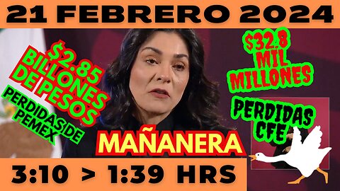 💩🐣👶 AMLITO | Mañanera *Miércoles 21 de febrero 2024* | El gansito veloz 3:10 a 1:39.