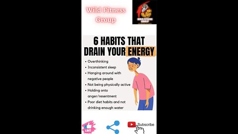 🔥6 habits that drain your energy🔥#fitness🔥#wildfitnessgroup🔥#shorts🔥