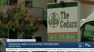 Tenants upset over sewage leak