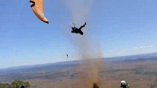 Paraglider hit by dust devil in Australia