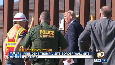 President Trump visits border wall site