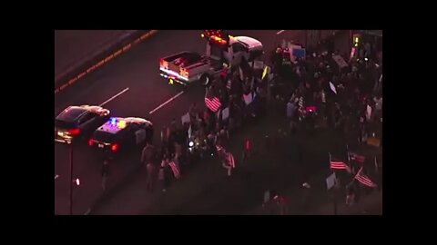 SAN FRANCISCO - Protesters Against Mandates Occupy Golden Gate Bridge