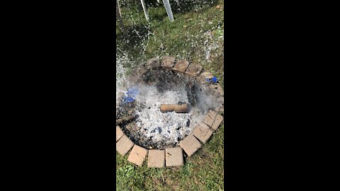 Water Balloon VS Fire PIT!!