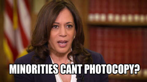 Kamala Harris Defends NO Voter IDs because Rural Americans are too stupid to Photocopy