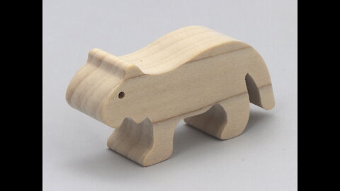 Handmade Small Wood Toy Tiger Unfinished - Noahs Ark Animal Cracker Animal Toy