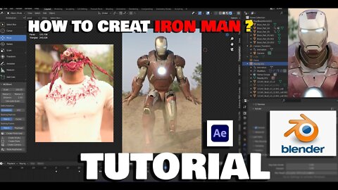 How to create real iron man using blender