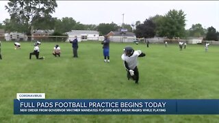 Full pads football practice begins Thursday