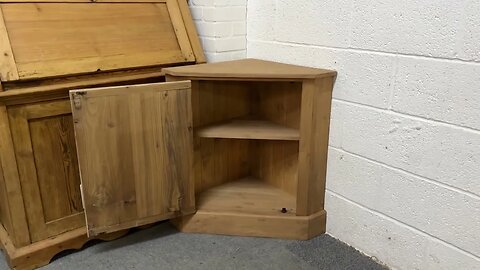 Pair Of Small Pine Free Standing Corner Cupboards @PinefindersCoUk