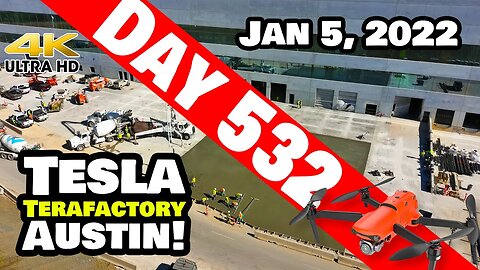 Tesla Gigafactory Austin 4K Day 532 - 1/5/22 - MONSTER DAY OF PROGRESS & DELIVERIES AT GIGA TEXAS!!