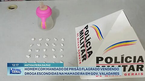 Antiga Feira da Paz: Homem Flagrado Vendendo Droga Escondidas na Mamadeira em GV.