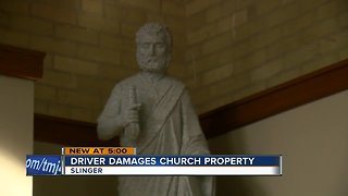 Hit-and-run driver causes several thousand in damage to Slinger church