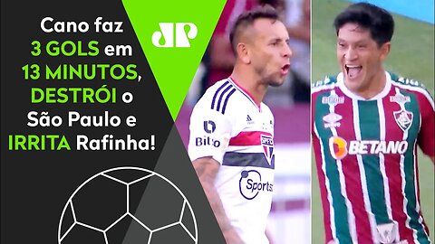 MEU DEUS! Cano DESTRÓI o São Paulo, FAZ 3 GOLS EM 13 MINUTOS para o Fluminense, e Rafinha fica PU**!