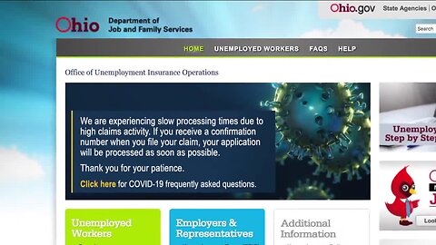 ODJFS says 90% of jobless claims have been processed, with 10% remaining as pending