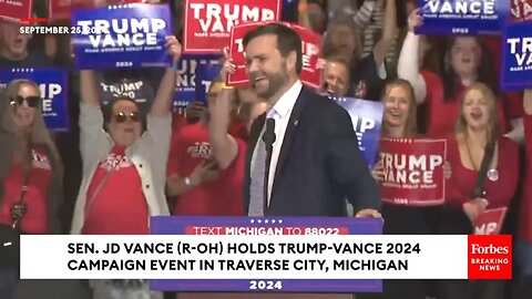 JD Vance Speaks To Voters, Takes Questions From Reporters In Traverse City, Michigan