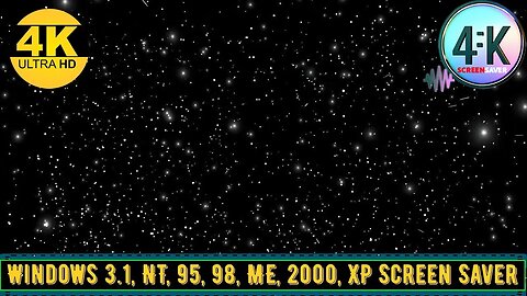 SCREENSAVER 4K | Starfield | Windows 3.1 Screensaver