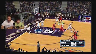 College Hoops NCAA 2K7 Nebraska vs Washington Part 1