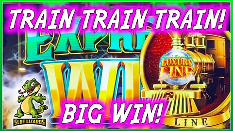 TRAIN TRAIN TRAIN BIG WIN! UP TO $25 MAX SPINS!!! Luxury Line Cash Express Timberwolf HIGHLIGHT!