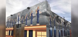 New Blue Angel mural in downtown Las Vegas