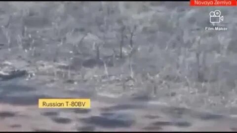 Russian tank destroyed Ukrainian tank in point blank range