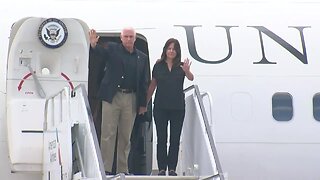 Vice President Mike Pence arrives in Tulsa to tour flood damage