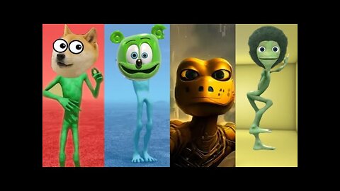 Dog Meme vs Alien dance VS Dame tu cositaVSFunny alien dance VS Green alien dance Vs Me Kemaste