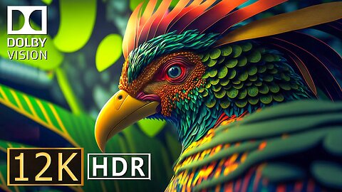 12K HDR 60fps Dolby Vision with Animal Sounds & Calming Music (Colorful Dynamic) #1