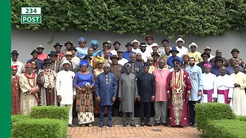 Watch How Wike, Fubara Led Rivers Indigenes to Visit President Bola Tinubu at the Aso Villa